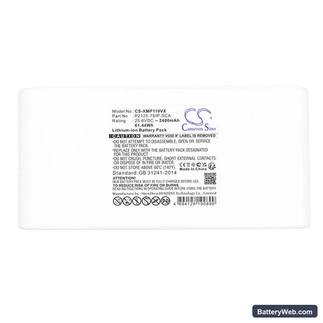 Dreame P10 Pro Replacement Battery, 25.6V, 2400mAh, Li-ion 5