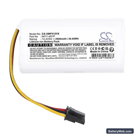 Xiaomi Mi Robot vacuum Mop 2 Lite Replacement Battery, 14.4V, 2500mAh, Li-ion 3