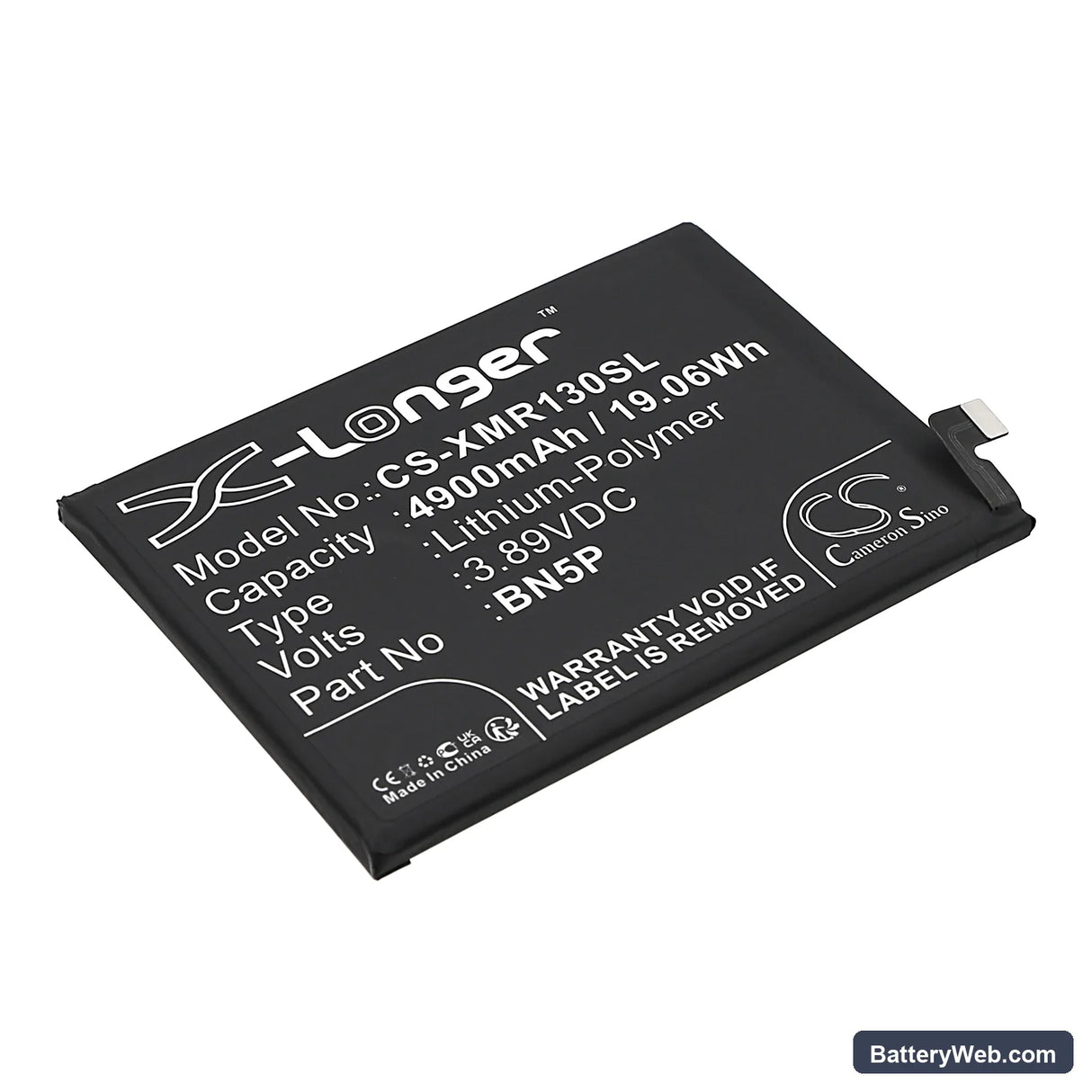 Redmi Note 13 Replacement Battery, 3.89V, 4900mAh, Li-Polymer 1