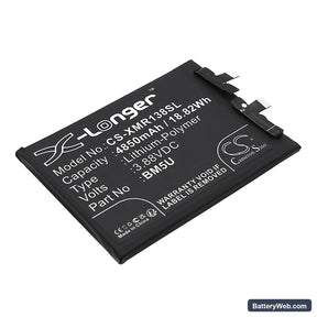 Redmi Note 13 Pro+ Replacement Battery, 3.88V, 4850mAh, Li-Polymer 1