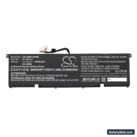 Xiaomi Pro X 14 Replacement Battery, 15.4V, 3600mAh, Li-Polymer 3