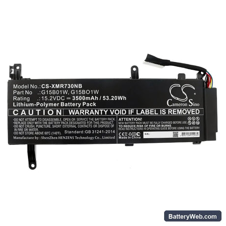 Xiaomi 171502-AM Replacement Battery, 15.2V, 3500mAh, Li-Polymer 3