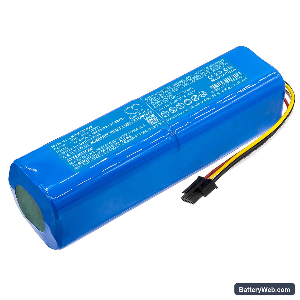 Mijia 1T STYTJ02ZHM Replacement Battery, 14.4V, 6800mAh, Li-ion 1