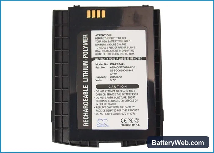 O2 Xda Stealth Replacement Battery, 3.7V, 2800mAh, Li-Polymer 5
