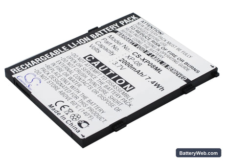 O2 XDA Flame Replacement Battery, 3.7V, 2000mAh, Li-ion 2