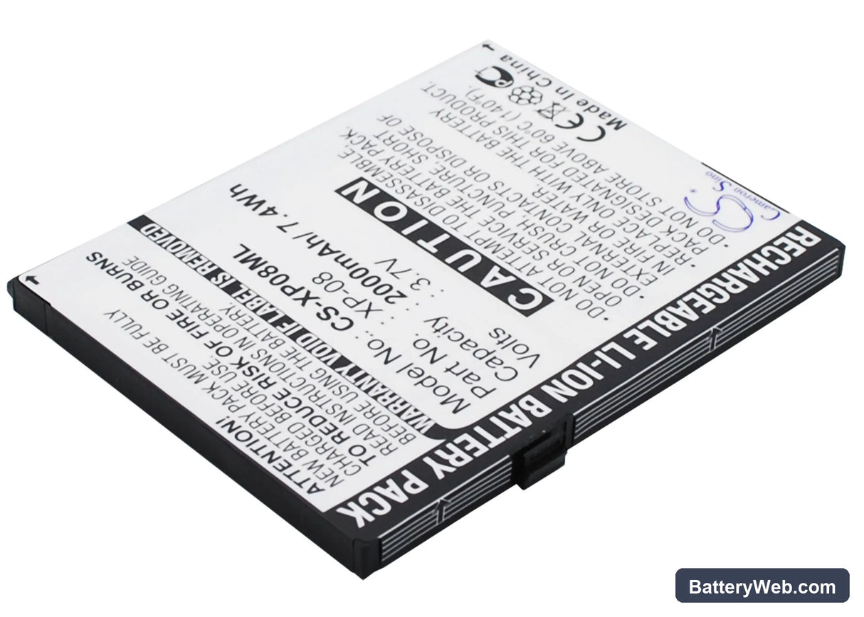 O2 XDA Flame Replacement Battery, 3.7V, 2000mAh, Li-ion 3