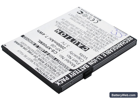 O2 XDA Flame Replacement Battery, 3.7V, 2000mAh, Li-ion 3