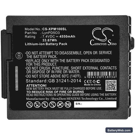 Xplore XLBM1 Replacement Battery, 7.4V, 4550mAh, Li-ion 3