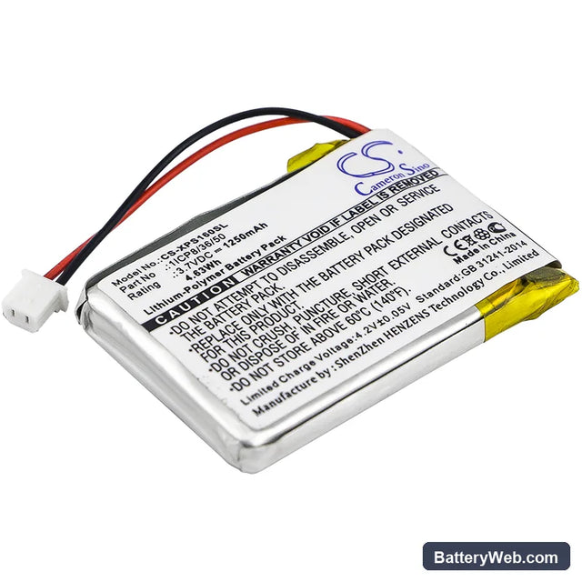 Dual XGPS160 Replacement Battery, 3.7V, 1250mAh, Li-Polymer 1