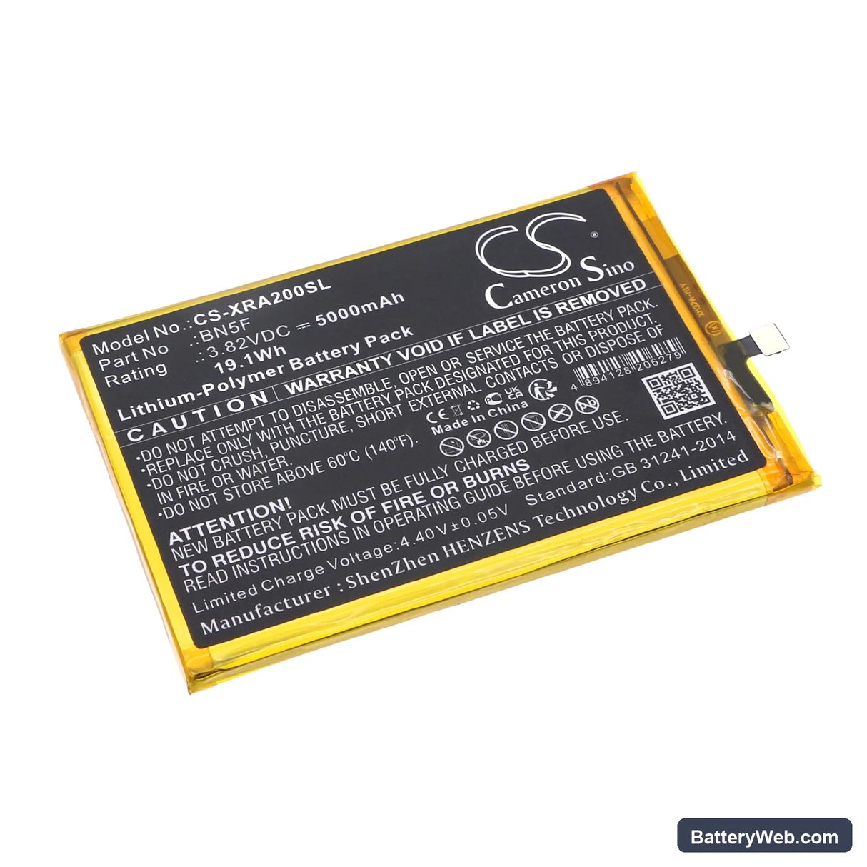 Redmi A2 Replacement Battery, 3.82V, 5000mAh, Li-Polymer 1