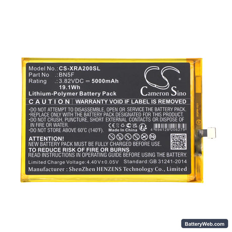Redmi A2 Replacement Battery, 3.82V, 5000mAh, Li-Polymer 3