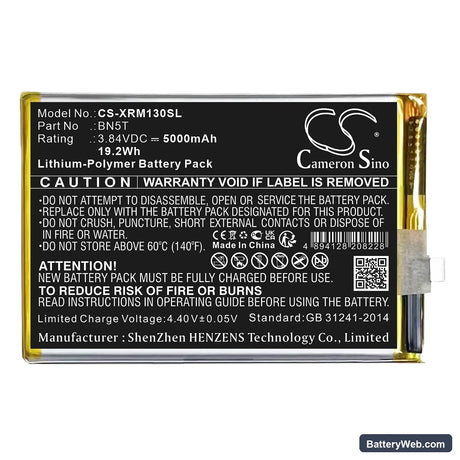 Redmi 13 Replacement Battery, 3.84V, 5000mAh, Li-Polymer 1