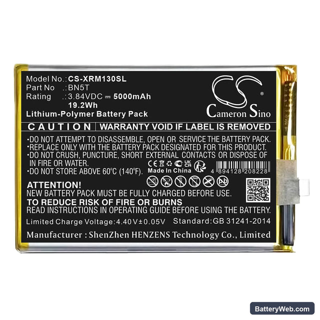 Redmi 13 Replacement Battery, 3.84V, 5000mAh, Li-Polymer 1