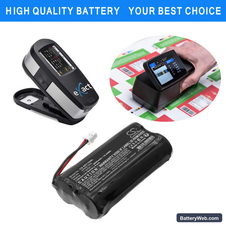 X-Rite SE15-44 Replacement Battery, 7.4V, 2600mAh, Li-ion 6