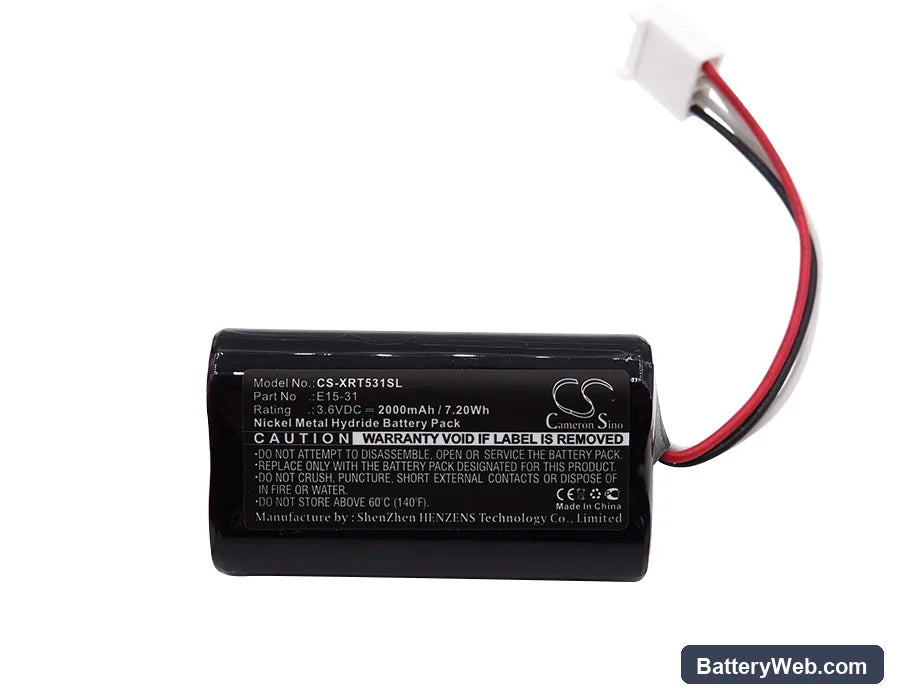 X-Rite E15-31 Replacement Battery, 3.6V, 2000mAh, Ni-MH 5