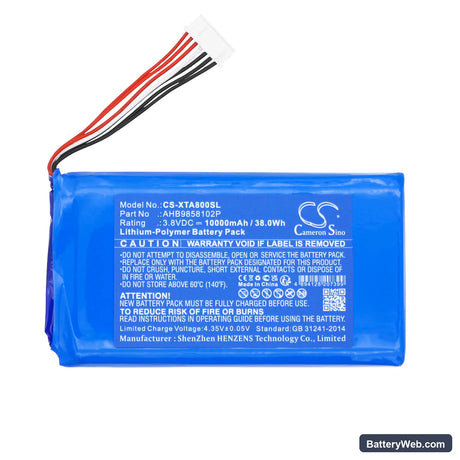 XTOOL A80 Pro Full System Car Scan Tools Replacement Battery, 3.8V, 10000mAh, Li-Polymer 3