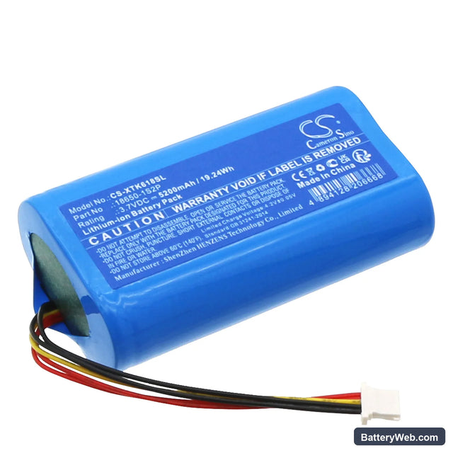 XTOOL InPlus IK618 Automotive Key Programmer Replacement Battery, 3.7V, 5200mAh, Li-ion 1