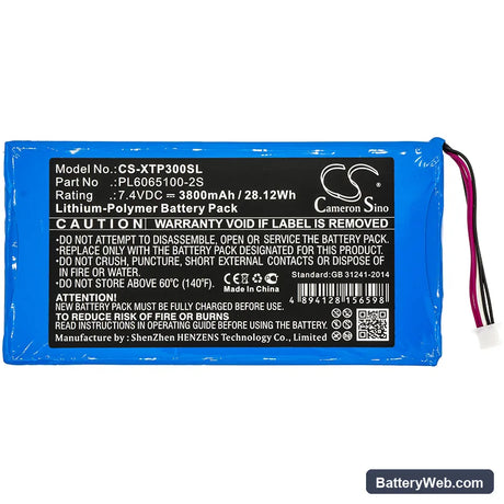 XTOOL EZ300 Pro Replacement Battery, 7.4V, 3800mAh, Li-Polymer 3
