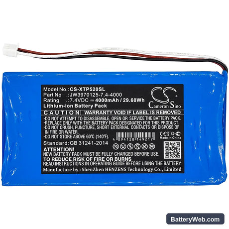 XTOOL P52 Replacement Battery, 7.4V, 4000mAh, Li-ion 3