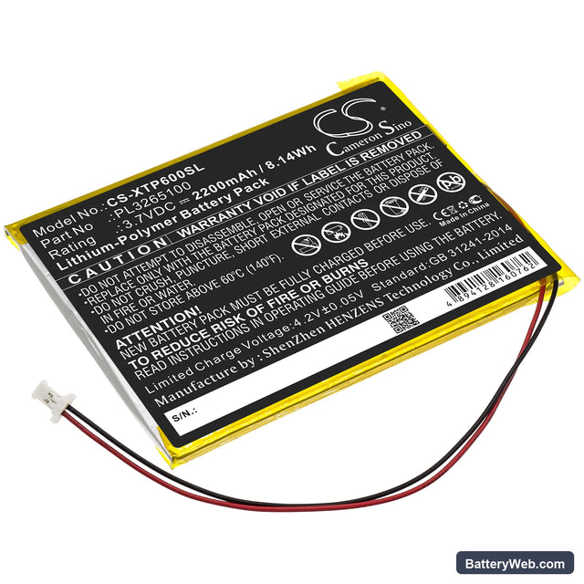 XTOOL EZ300 Replacement Battery, 3.7V, 2200mAh, Li-Polymer 1