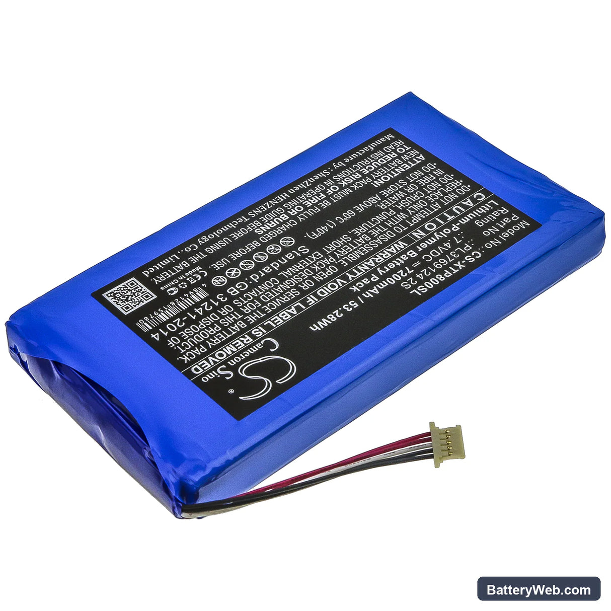 Langren I80 Replacement Battery, 7.4V, 7200mAh, Li-Polymer 2