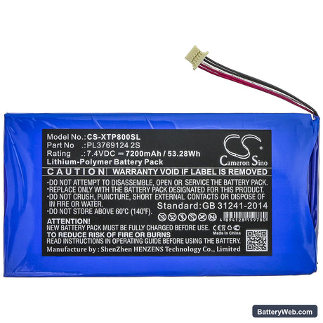 Langren I80 Replacement Battery, 7.4V, 7200mAh, Li-Polymer 3