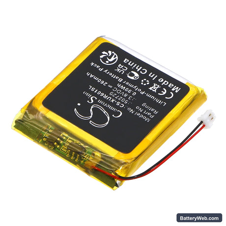 Xvive U6 Wireless Microphone Transmitter Replacement Battery, 3.8V, 260mAh, Li-Polymer 2