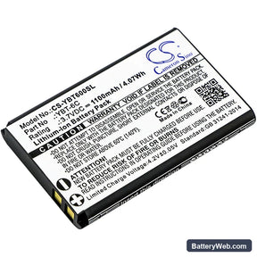 Custom Battery Pack Replacement Battery, 3.7V, 1100mAh, Li-ion 1