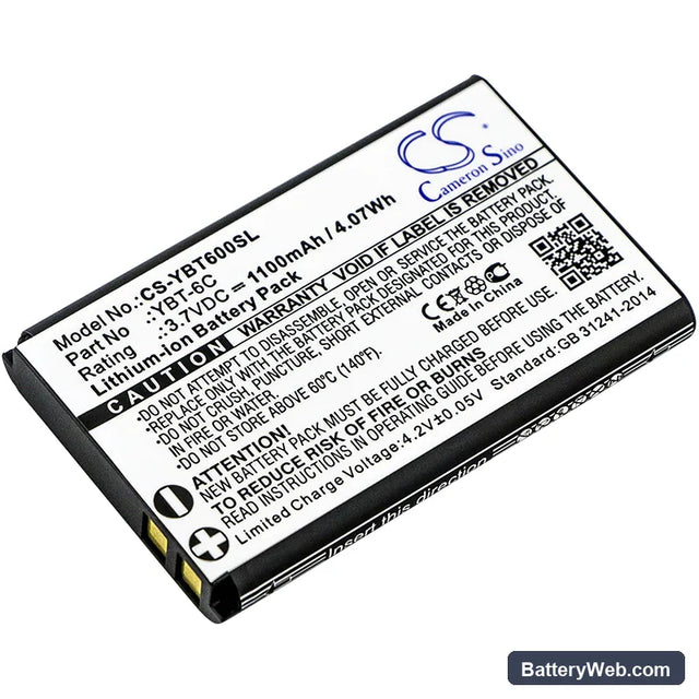 Custom Battery Pack Replacement Battery, 3.7V, 1100mAh, Li-ion 1