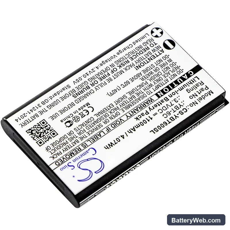Custom Battery Pack Replacement Battery, 3.7V, 1100mAh, Li-ion 2