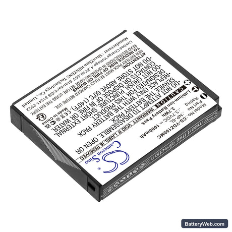 Yashica DZ-100 Hello Kitty Replacement Battery, 3.7V, 1000mAh, Li-ion 2