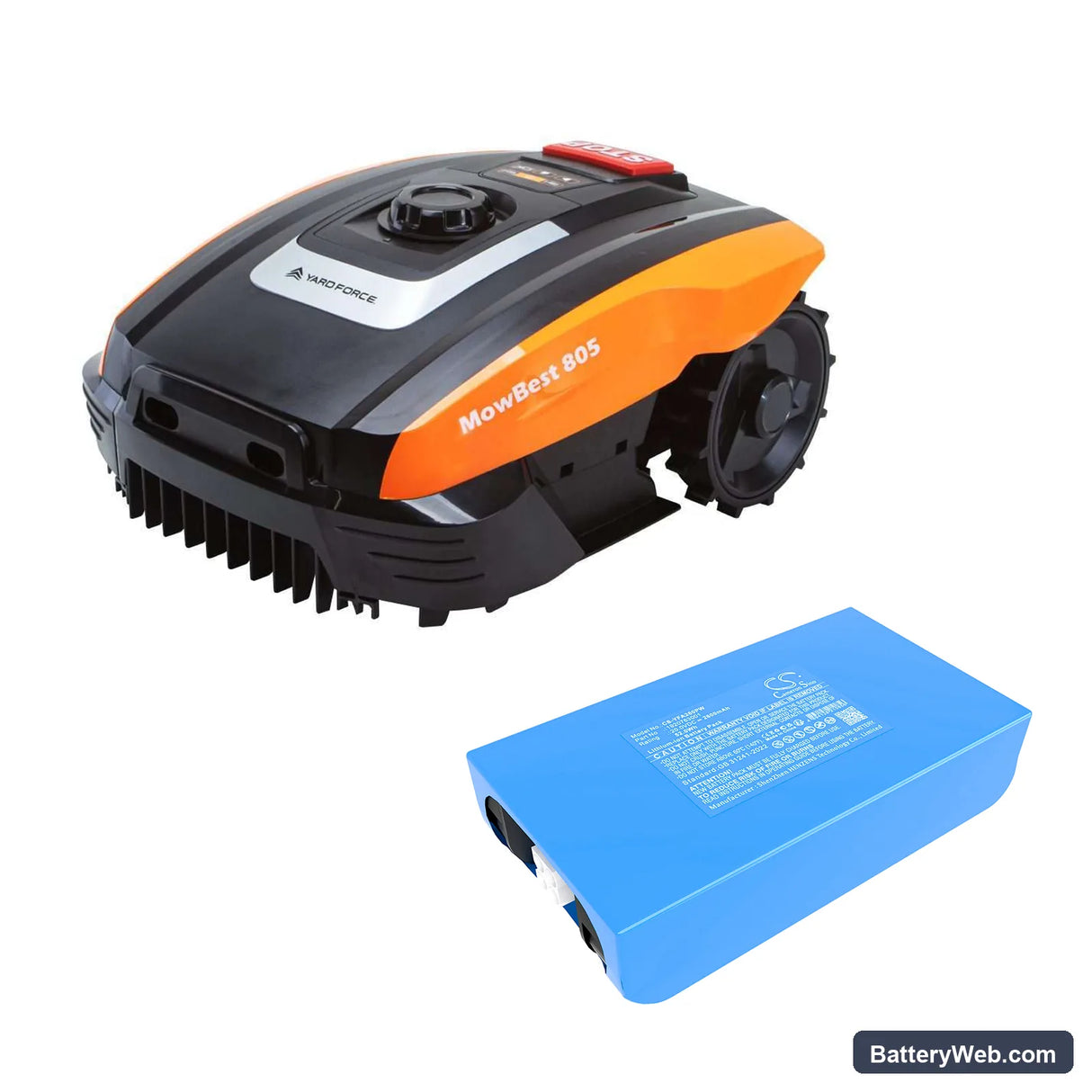 Yard Force Easymow 260 Replacement Battery, 20V, 2600mAh, Li-ion 6