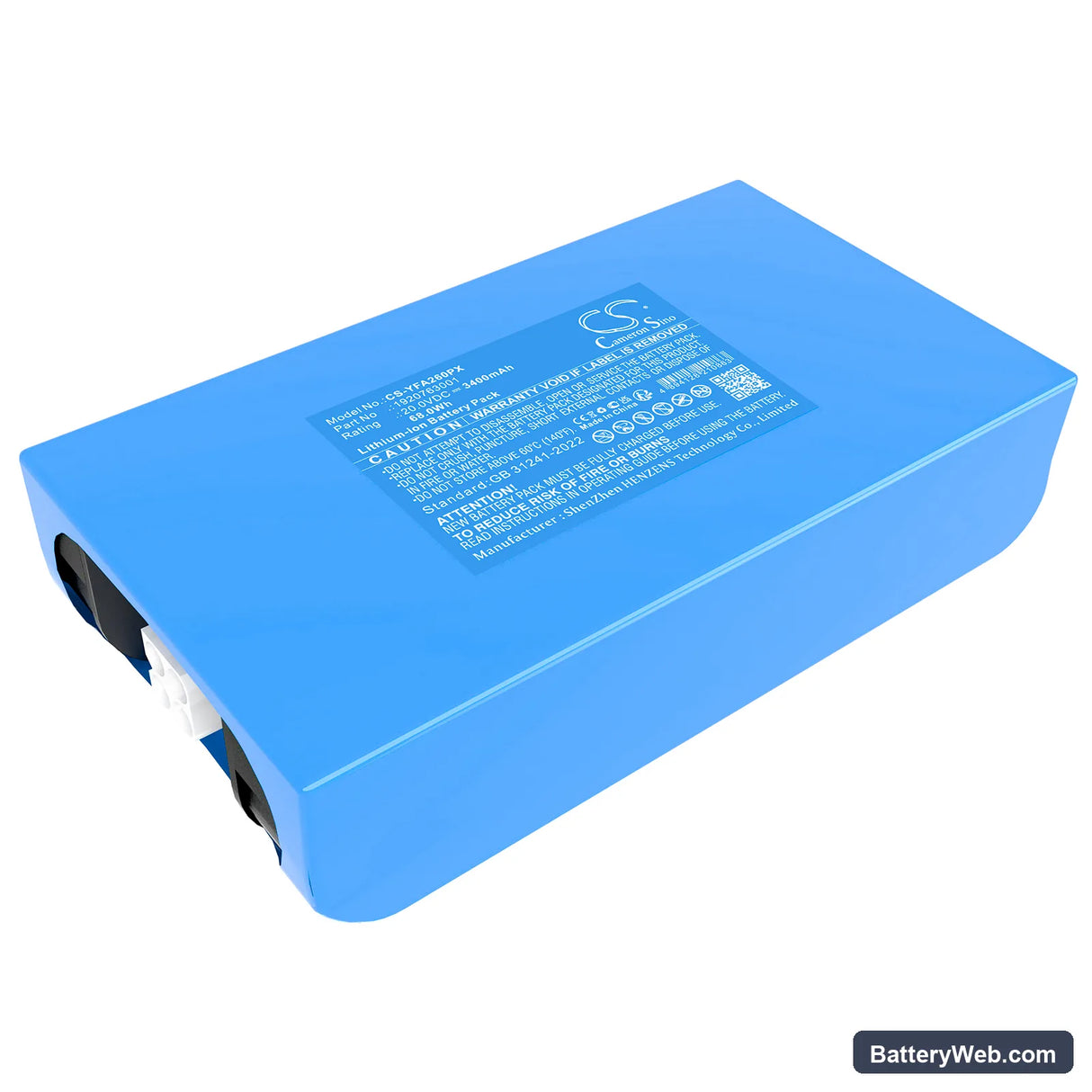 Yard Force Easymow 260 Replacement Battery, 20V, 3400mAh, Li-ion 1