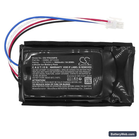Yard Force Amiro 350 Replacement Battery, 18V, 3000mAh, Li-ion 3
