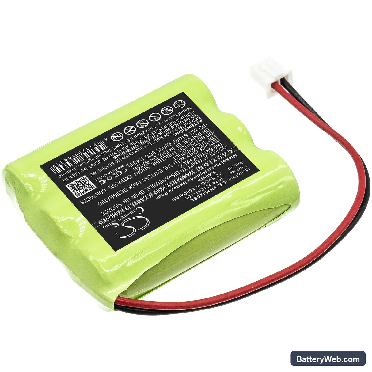 Yamaha KR4-M4251-101 Replacement Battery, 3.6V, 1500mAh, Ni-MH 2