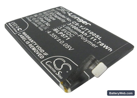 OnePlus One Replacement Battery, 3.8V, 3100mAh, Li-Polymer 1
