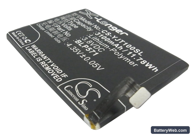 OnePlus One Replacement Battery, 3.8V, 3100mAh, Li-Polymer 1