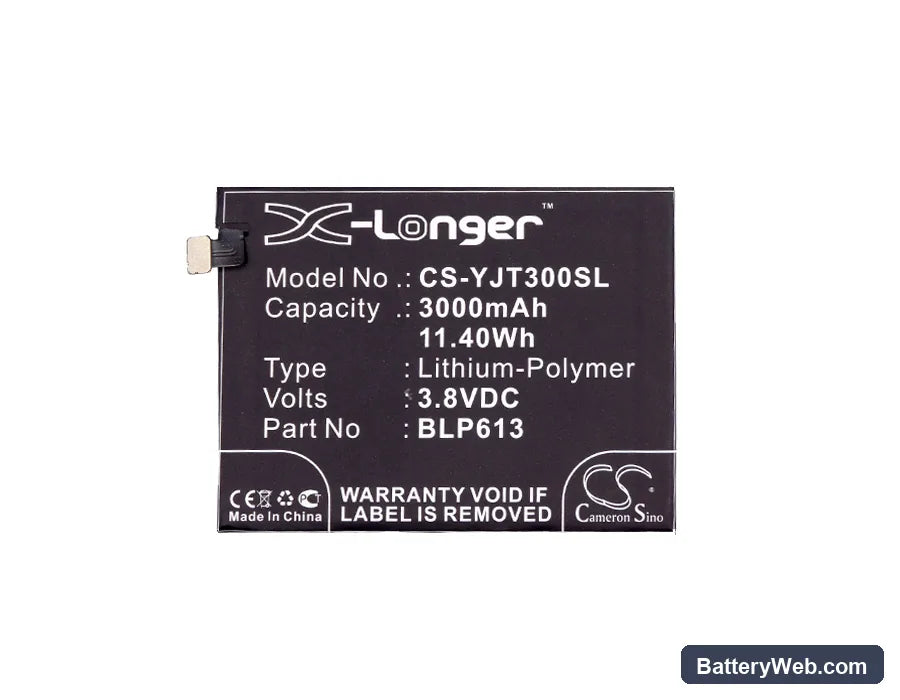 OnePlus 3 Replacement Battery, 3.8V, 3000mAh, Li-Polymer 5