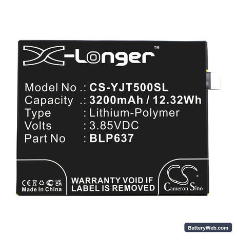 OnePlus 5 Replacement Battery, 3.85V, 3200mAh, Li-Polymer 3