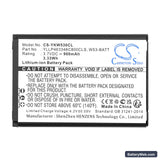 Yealink W53 Replacement Battery, 3.7V, 900mAh, Li-ion 3