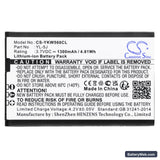 Yealink W56H Replacement Battery, 3.7V, 1300mAh, Li-ion 3