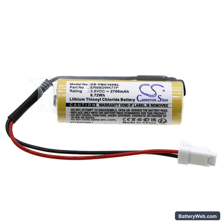 Yaskawa YRC1000 GP7 Body Replacement Battery, 3.6V, 2700mAh, Li-SOCl2 3
