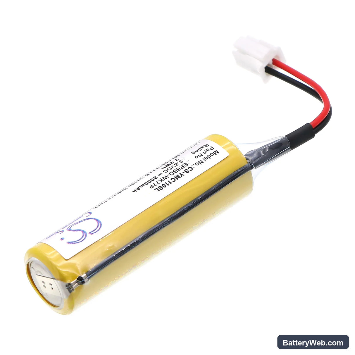 Yaskawa YRC1000 Replacement Battery, 3.6V, 2000mAh, Li-MnO2 2