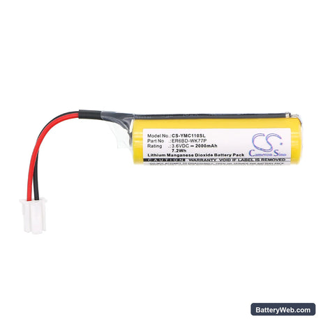 Yaskawa YRC1000 Replacement Battery, 3.6V, 2000mAh, Li-MnO2 3