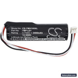 Yamaha Replacement Battery, 3.7V, 3400mAh, Li-ion 3