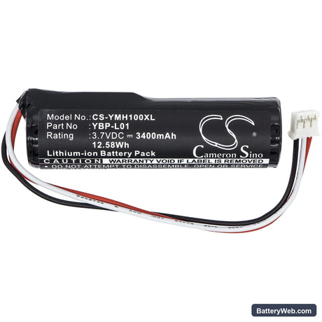 Yamaha Replacement Battery, 3.7V, 3400mAh, Li-ion 3