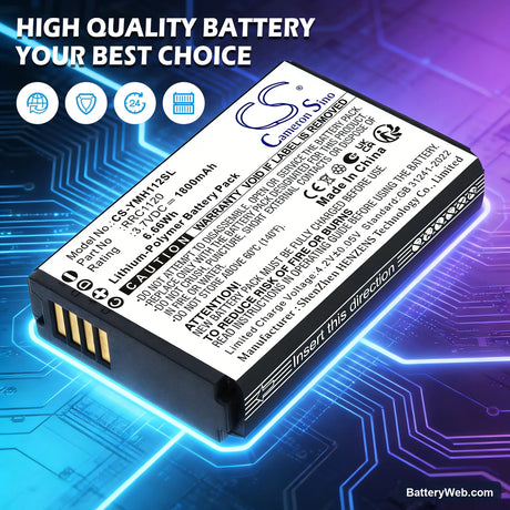Yamaha RM-WGL Replacement Battery, 3.7V, 1800mAh, Li-Polymer 7