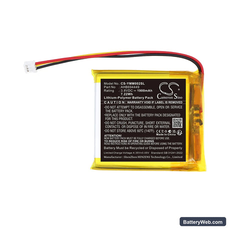 Yoto YM002 Replacement Battery, 3.8V, 1900mAh, Li-Polymer 3