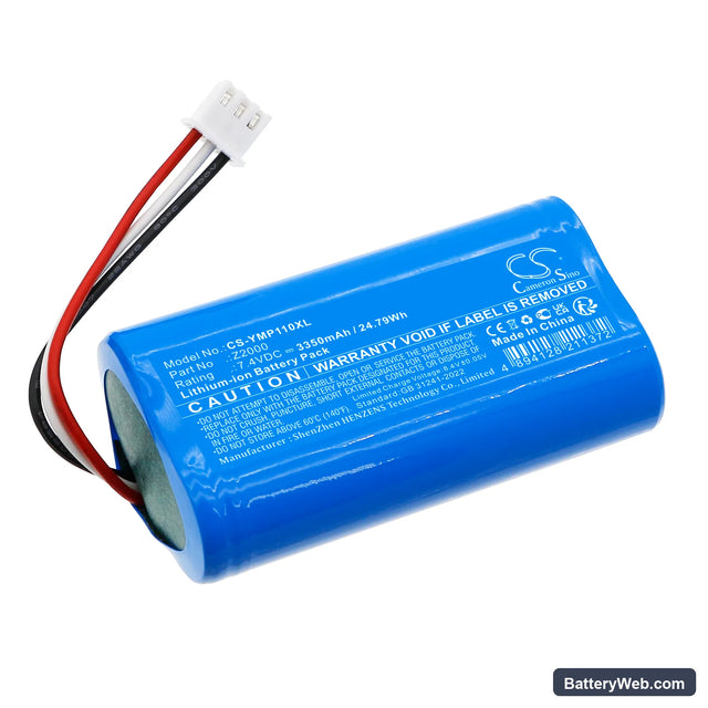 Yeacomm M60 Replacement Battery, 7.4V, 3350mAh, Li-ion 1