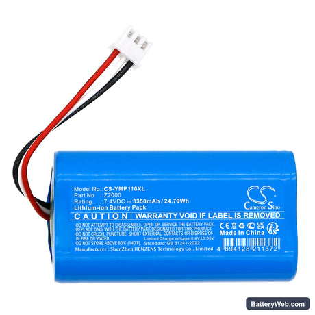 Yeacomm M60 Replacement Battery, 7.4V, 3350mAh, Li-ion 3